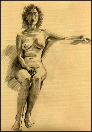 seated female nude/