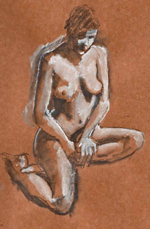 reclining nude woman