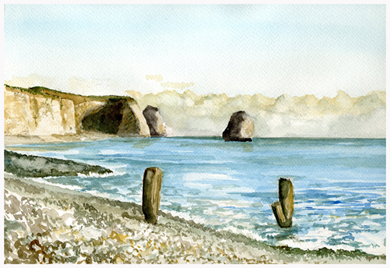 Calm sea in Freshwater Bay./