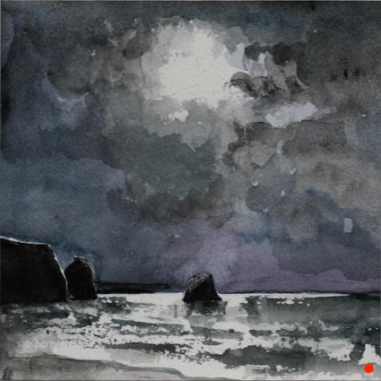 Freshwater Bay by moonlight/
