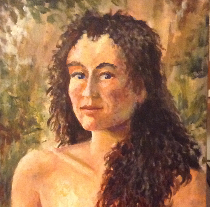 painting; portrait of young woman/