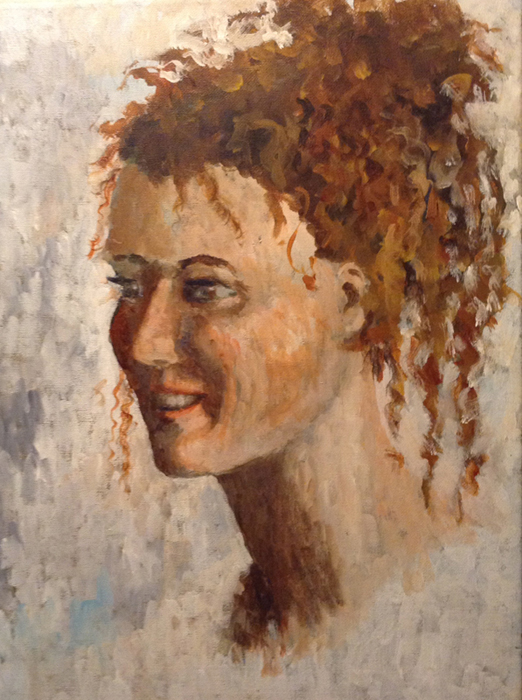 painting; portrait of young woman/