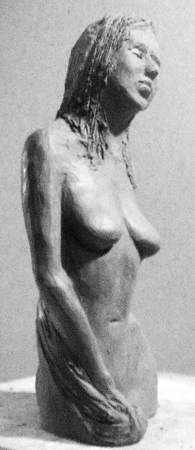 3/4 figure standing female nude/